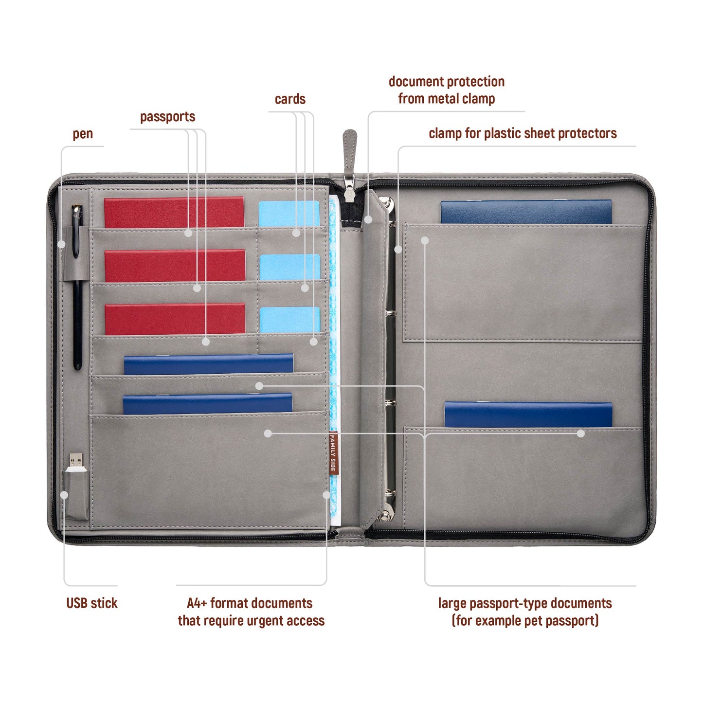 Folder for home documents standard FAMILY